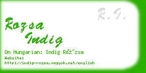 rozsa indig business card